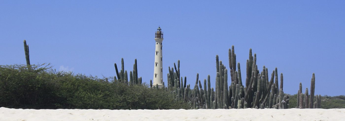 California lighthouse Aruba Arashi beach, Aruba