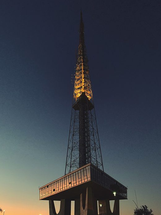 Tv tower at the sun set in Brasilia, Brazil