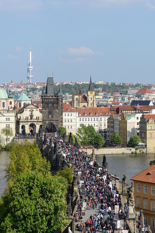 Praha Charles Bridge from Malá Strana Bridge Tower, Czechia