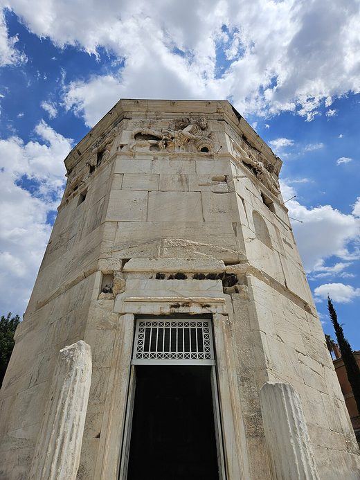 Exterior view of Tower of the Winds, Athens, Greece