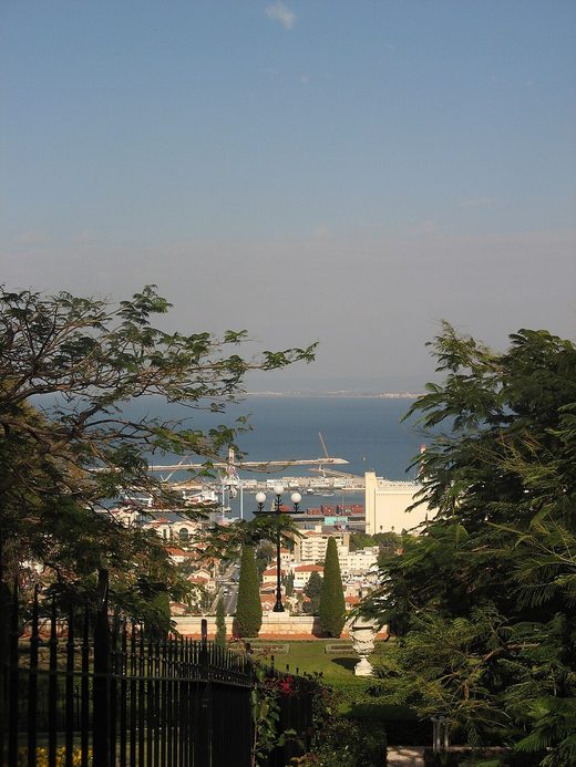View of Haifa from the Bahai gardens, Israel