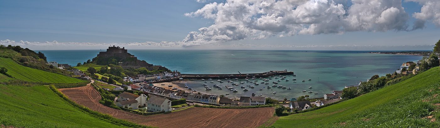 Mont Orgueil Castle over Gorey Harbour, Jersey