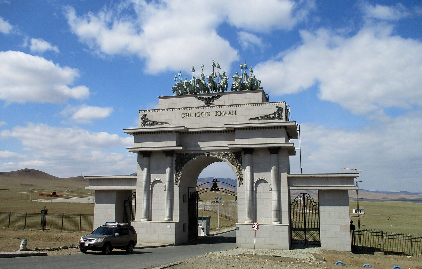 Gate to the Genghis Khan Equestrian Statue, Tsonjin Boldog, Mongolia