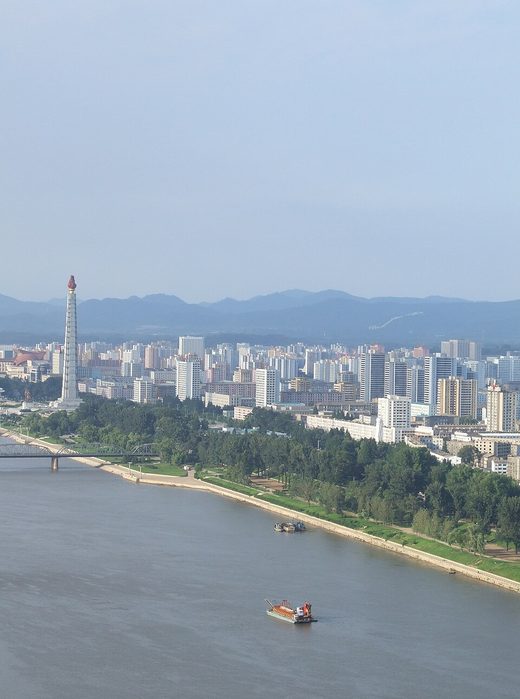 Skyline of Pyongyang, North Korea