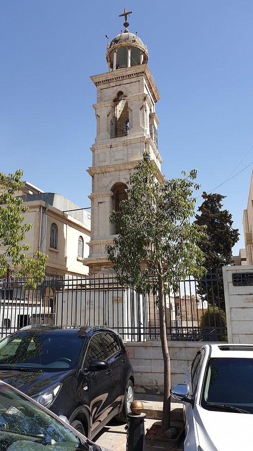 Historic church bell tower in Damascus, Syria, Syria