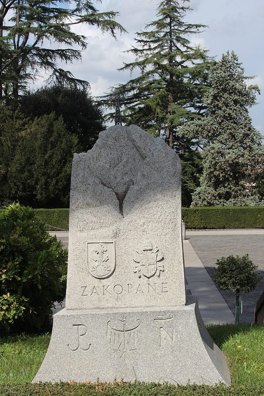 Vatican Gardens 2020 P34 Zakopane monument, Vatican City